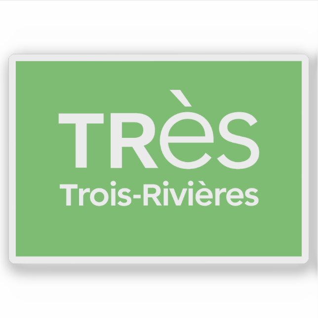 Logo of the city of Trois-Rivières, Quebec, Canada Aufkleber (Vorderseite)