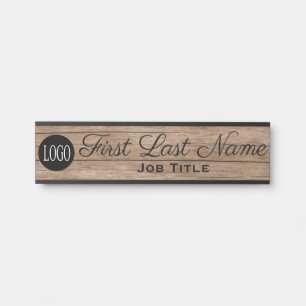 Logo Office Dose Signieren Elegantes Holz-Grain-Lo Türschild