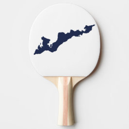 Logo-Paddel der Classic Fishers Island - Navy Tischtennis Schläger