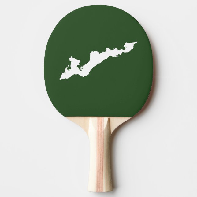 Logo-Paddel der Classic Fishers Island - weiß/grün Tischtennis Schläger (Vorderseite)