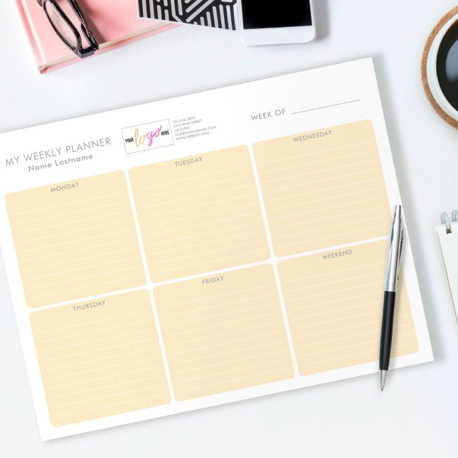 Logo-Pastel Orange Einfache, nicht aktualisierte W Notizblock (Von Creator hochgeladen)