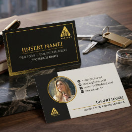 Logo & Photo Modern Minimalist Realtor Broker Agen Visitenkarte