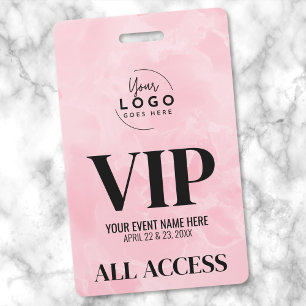 Logo Pink All Access Pass VIP Veranstaltung Ausweis