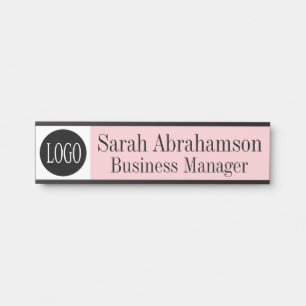Logo Pink Corporate Business Office Türzeichen Türschild