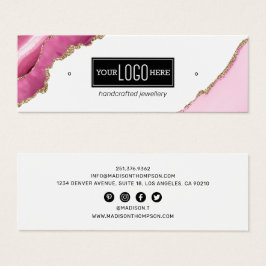 Logo Pink & Gold Agate Schmuckstück-Anzeige