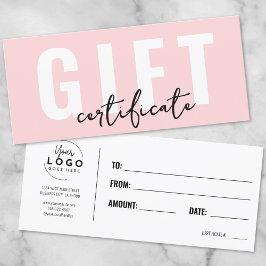 Logo Pink Minimal Geschenkgutschein