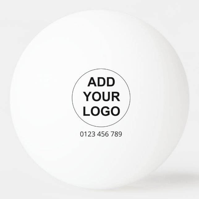 Logo Pong Ball - Weiß Tischtennisball (Vorderseite)