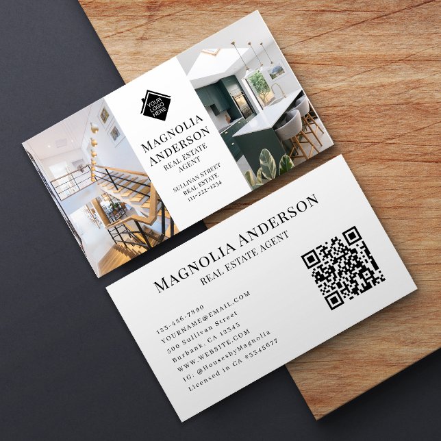 Logo-Portfolio-Fotos Real Anwesen Agent Visitenkarte (Von Creator hochgeladen)