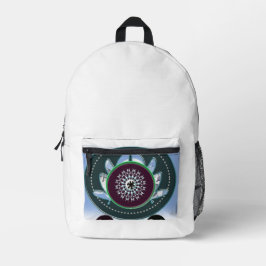 Logo-Position 2 Zoom zweimal Bedruckter Rucksack