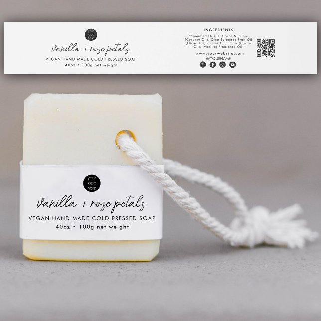 Logo-Produktkennzeichnung für kosmetische Bar-Seif Einladungsbanderole (Cosmetic Bar Soap Band Logo Product Label Wrap)