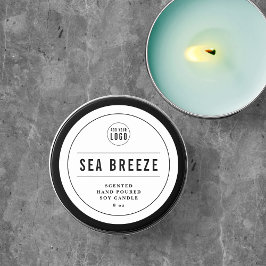 Logo-Produktkennzeichnung für schwarze Grenzen und Runder Aufkleber