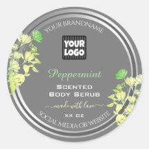 Logo-Produktverpackungen Etiketten Blumengraue Sil