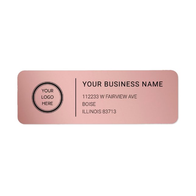 Logo Professional Business Return Address Label (Vorne)