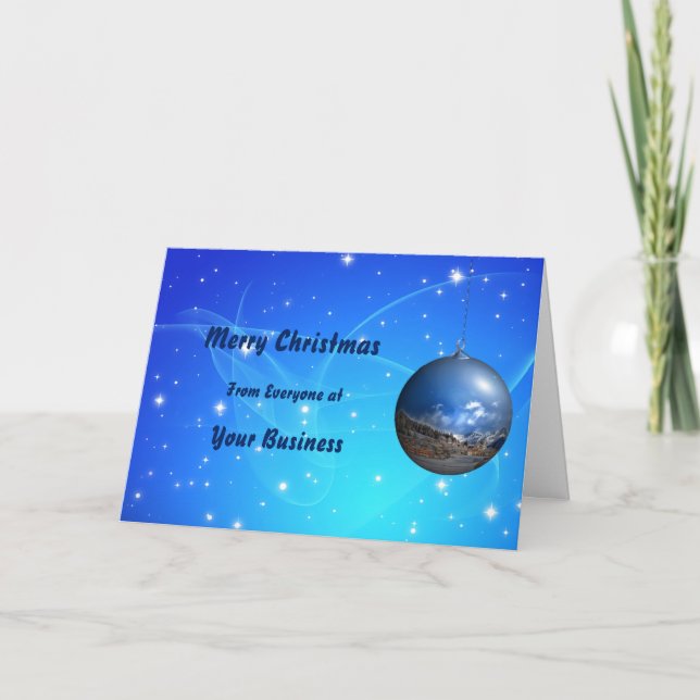 Logo Promo Business Blue Frohe Weihnachten (Vorderseite)