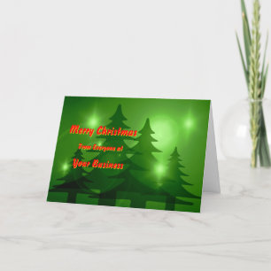 Logo Promo Business Grüne Bäume Frohe Weihnachten