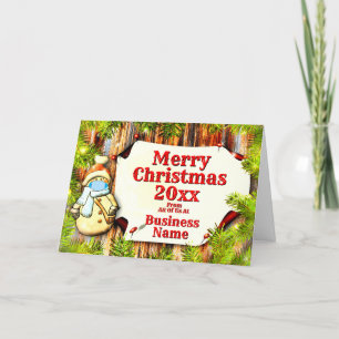 Logo Promo Business Snowman Trees 20xx Weihnachten