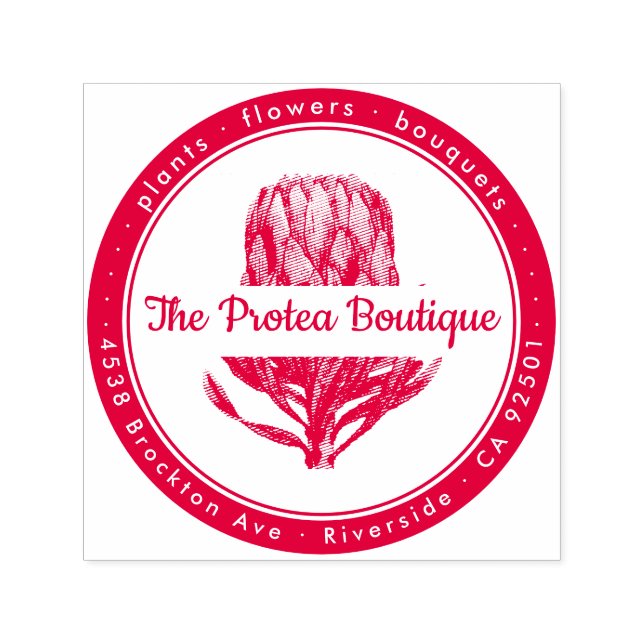 Logo Protea Self Inking Rücksendeadresse Briefmark Permastempel (Design)