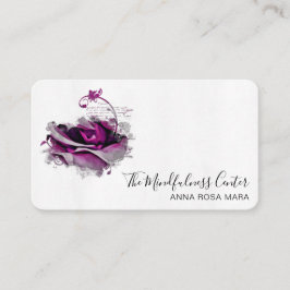 *~* Logo QR Burgundy Rose Blumenkohle Blume Visitenkarte