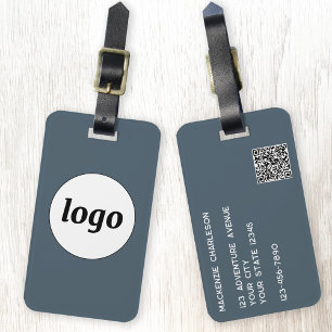 Logo QR Code Anthrazitgrau Geschäft Promotional Gepäckanhänger