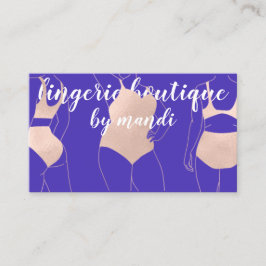Logo QR Code Bikini Unterwäsche Blue Rose Visitenkarte