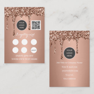Logo QR Code Business Belohnung Stempel Rose Gold Treuekarte