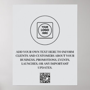 Logo QR-Code Business Branding Blau Design Poster