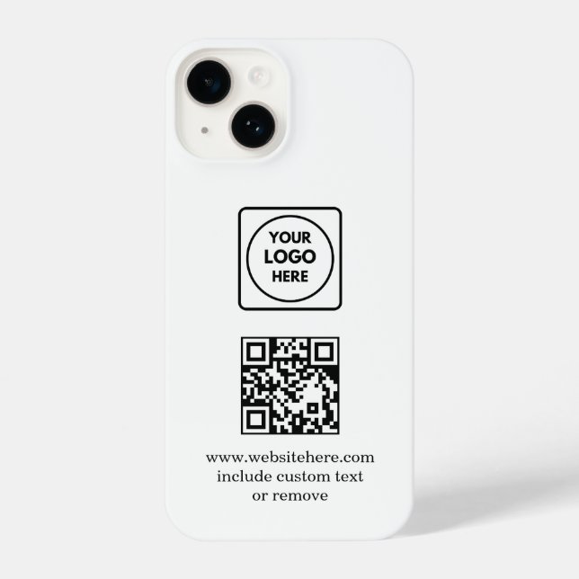 Logo QR Code Business Promo iphone case Hülle (Rückseite)