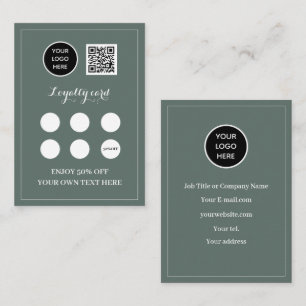 Logo QR Code Business Rewards-Sage Grün Treuekarte