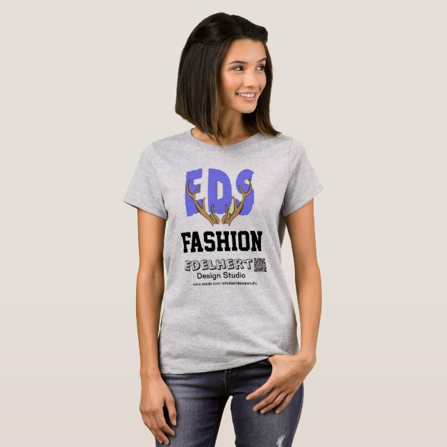 Logo & QR-Code EDS Fashion T - Shirt (Vorne ganz)
