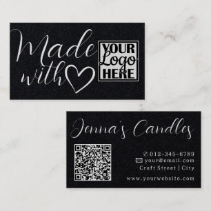Logo-QR-Code Einfaches Kraftpapier aus Liebe Visitenkarte