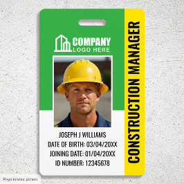 Logo-QR-Code für benutzerdefinierte Baustelle-ID Ausweis