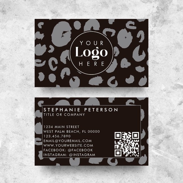 Logo-QR-Code für benutzerdefinierte Unternehmen in Visitenkarte (Von Creator hochgeladen)