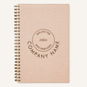 Logo-QR-Code für Lederfirmen von Creme-Imitate Notizbuch