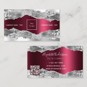Logo QR-Code für silberborundy agate Visitenkarte