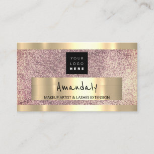 Logo QR CODE Logo Lila Glitzer Visitenkarte