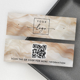 Logo QR-Code Marmoraussehen Ohrring-Anzeigetafel