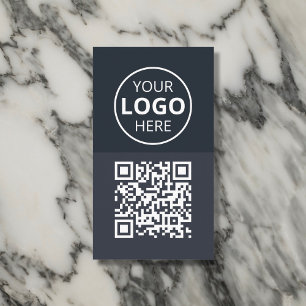 Logo QR-Code Minimalistisch grau Visitenkarte