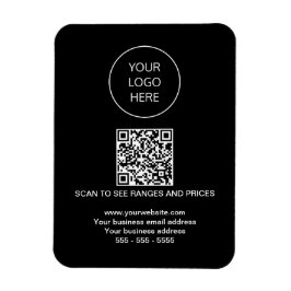 Logo QR Code Modern Black Magnet