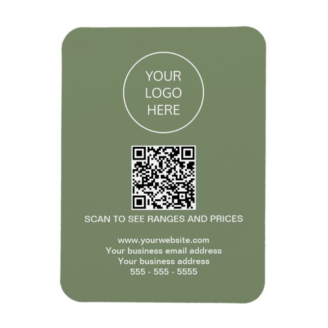 Logo QR Code Modernes Design Magnet (Vertikal)