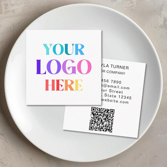 Logo QR-Code Quadratische Visitenkarte (Von Creator hochgeladen)