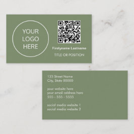 Logo QR Code Sage Grüne Visitenkarte