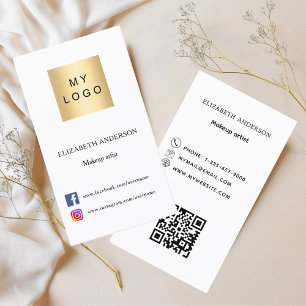 Logo Qr Code Social Media weiß Visitenkarte