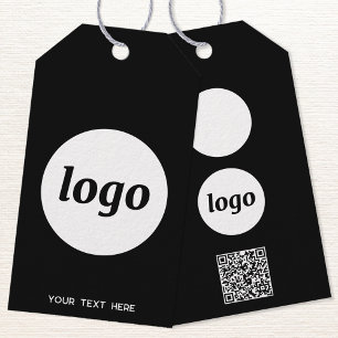 Logo-QR-Code-Text Geschäft Produkt Preis Etikett T Geschenkanhänger