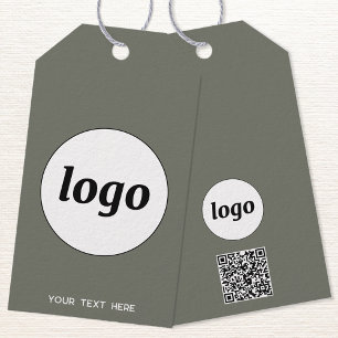 Logo-QR-Code Text Preis-Kennzeichen für Geschäftsp Geschenkanhänger