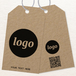 Logo-QR-Code Text Preis-Kennzeichen für Geschäftsp Geschenkanhänger