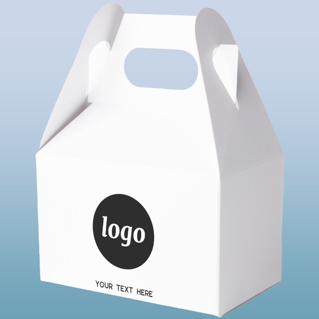Logo-QR-Code Werbung für Business Packaging Geschenkschachtel (Logo with text and QR code promotional business packaging)
