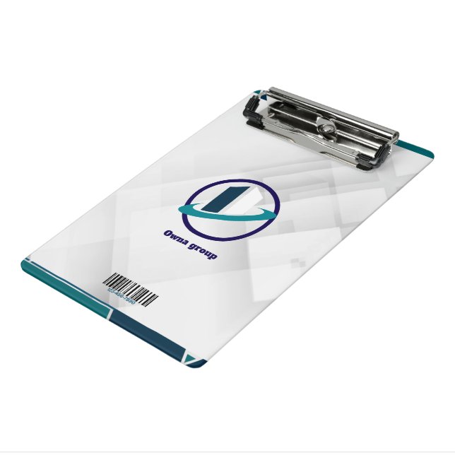  Logo & QR CODE white background Mini Klemmbrett (Gewinkelt3)