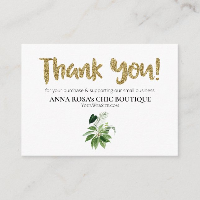 *~* LOGO QR DANK IHNEN EXOTIC TROPICAL AP8 BEGLEITKARTE (Vorderseite)