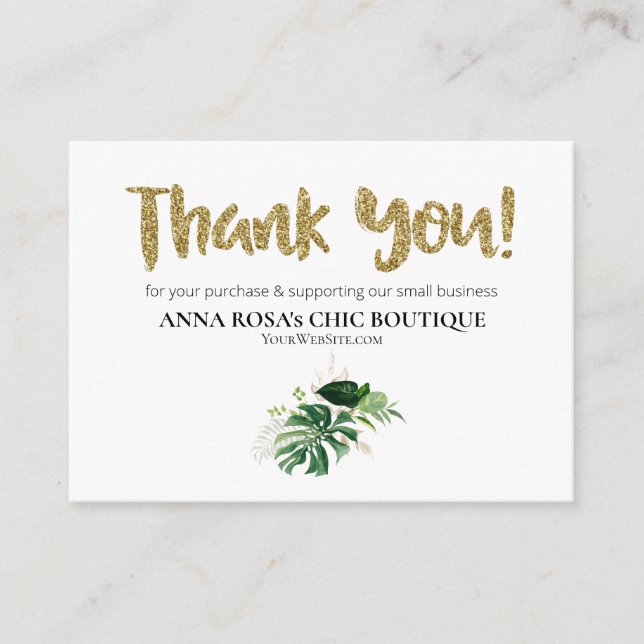 *~* LOGO QR DANK IHNEN TROPISCHE EXOTIK AP8 BEGLEITKARTE (Vorderseite)