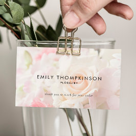 Logo QR Foto Overlay Florist Vielen Dank Visitenkarte